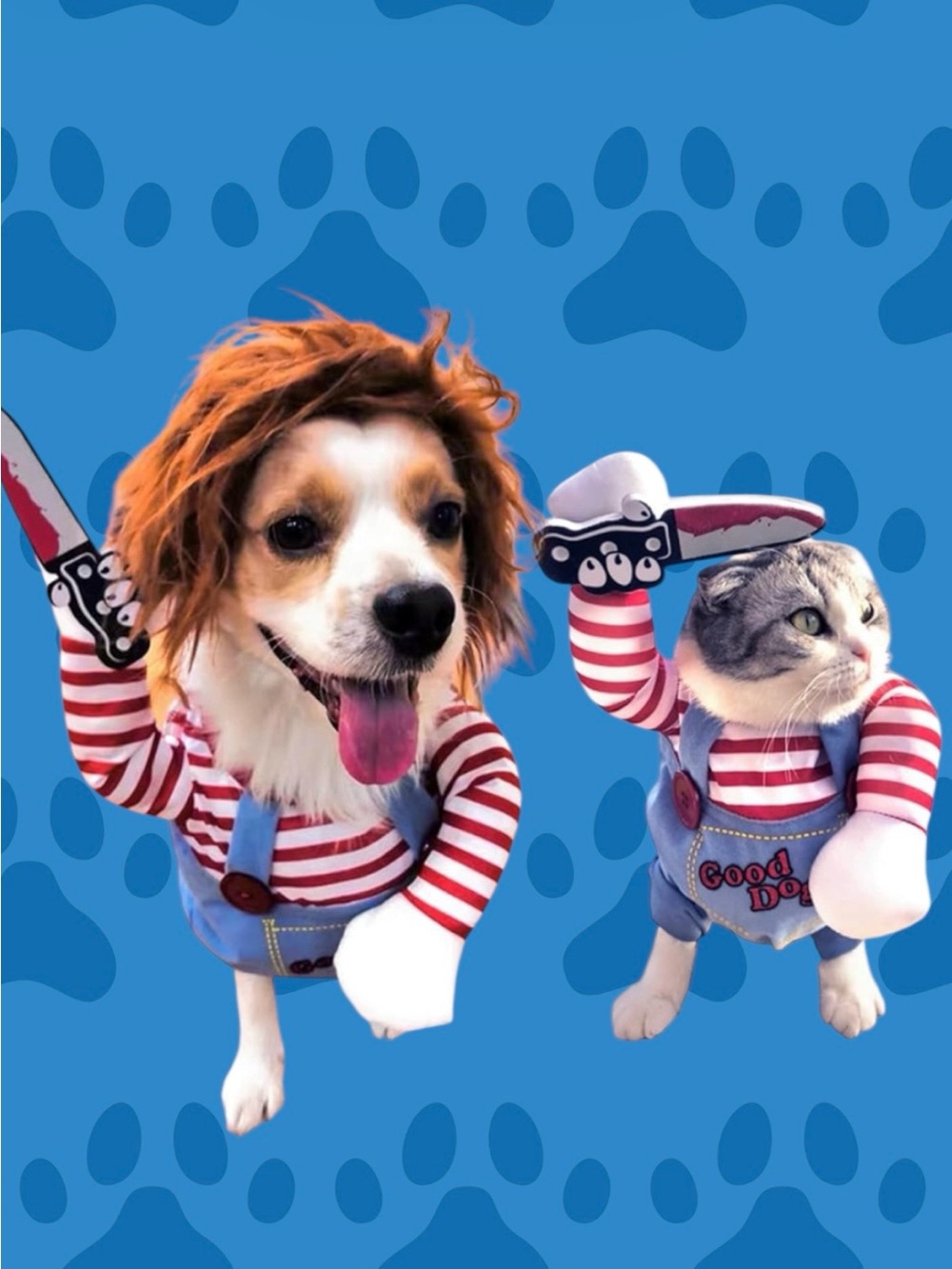 2 for $30 | Chucky Dog Costume with Wig